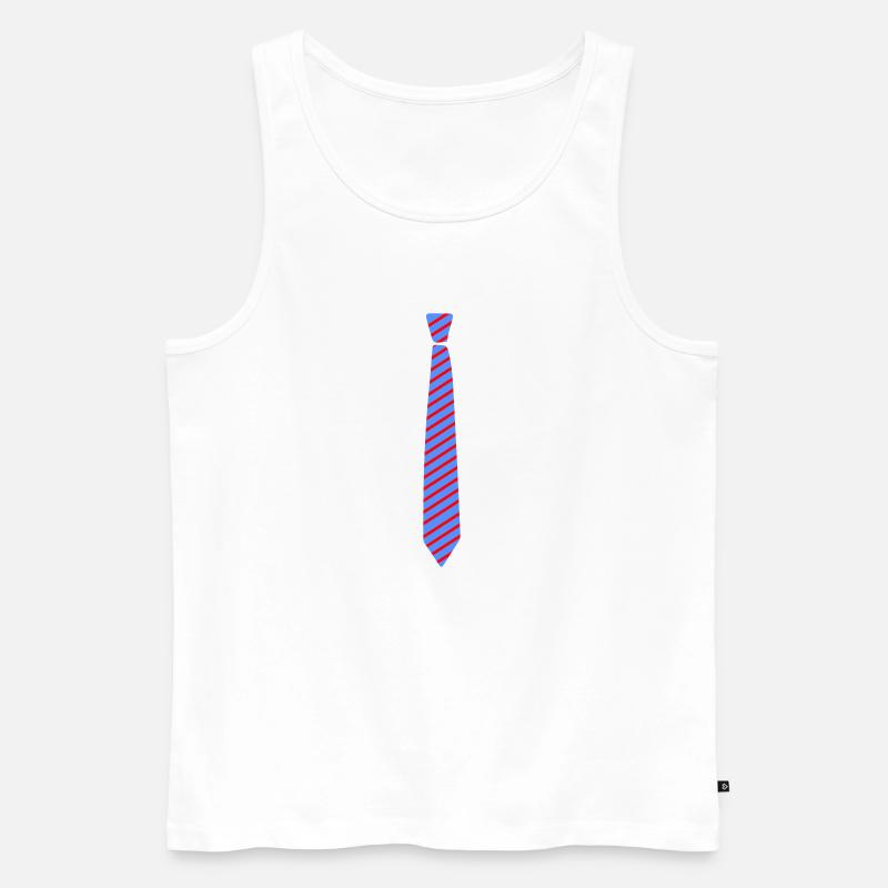 krawatte 2 - Männer Premium Bio Tank Top - Weiß
