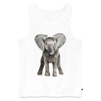 Elephant Baby - Men's Premium Organic Tank Top - white - Front - AI Model Male 178 light (178cm)