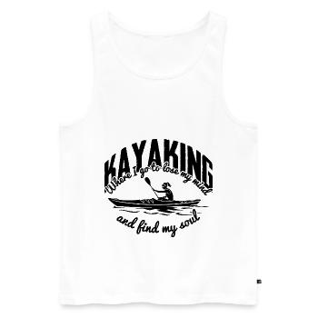 Kayak funny saying Kayaker boating - Men's Premium Organic Tank Top - white - Front - Michal (187cm)