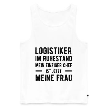 Logistiker Spruch Verheiratet - Männer Premium Bio Tank Top - Weiß - Vorne - Michal (187cm)