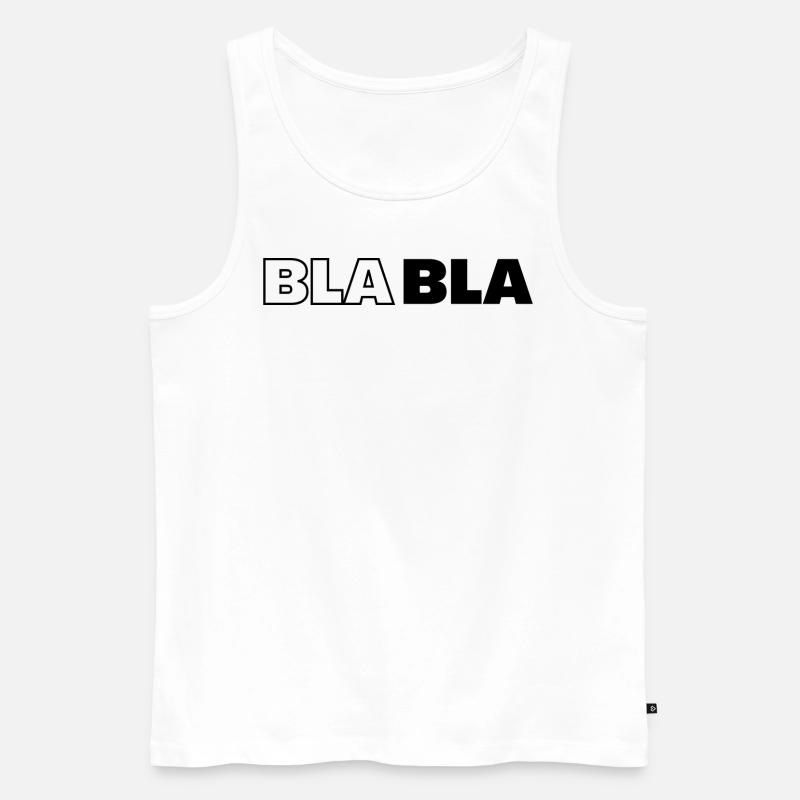 Bla Bla - Männer Premium Bio Tank Top - Weiß