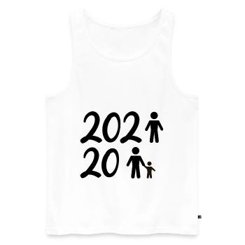 2021-2022 famille - Débardeur bio Premium Homme - blanc - Devant - AI Model Male 178 light (178cm)