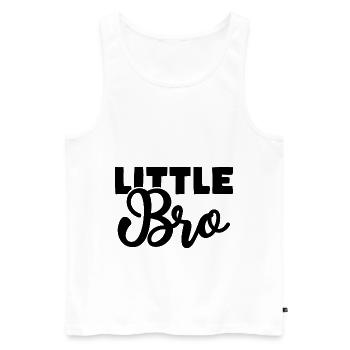 petit frère - Débardeur bio Premium Homme - blanc - Devant - Michal (187cm)