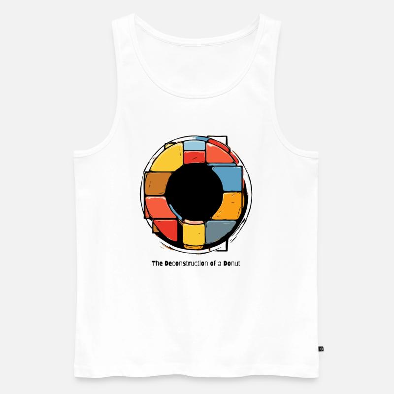 Die Dekonstruktion eines Donuts - Männer Premium Bio Tank Top - Weiß