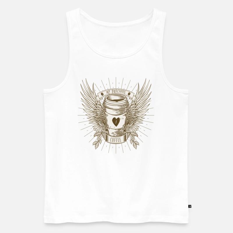 Mein kostbarer Kaffee - Männer Premium Bio Tank Top - Weiß