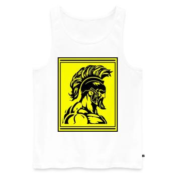 Spartan Warrior Gladiator Muscles - Men's Premium Organic Tank Top - white - Front - AI Model Male 178 light (178cm)