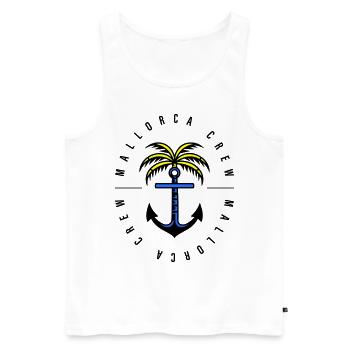 Mallorca Crew Anker Palme - Männer Premium Bio Tank Top - Weiß - Vorne - Michal (187cm)