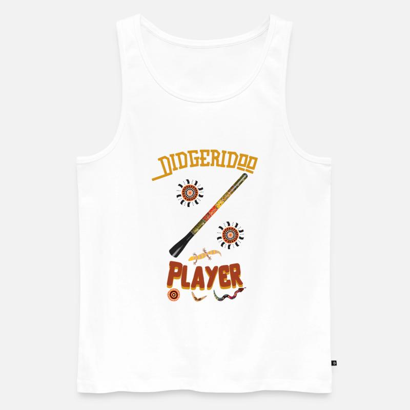 Didgeridoo Player Didgeridoo Spieler Australien - Männer Premium Bio Tank Top - Weiß