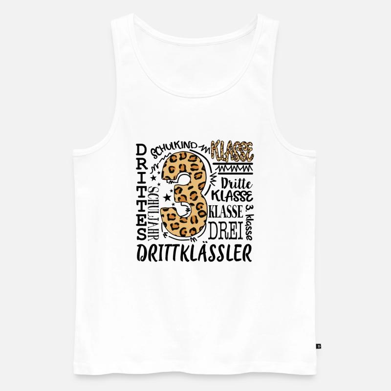 3.Klasse - Männer Premium Bio Tank Top - Weiß