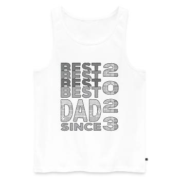 Bester Papa der Welt seit 2023 Vatertag Geburtstag - Männer Premium Bio Tank Top - Weiß - Vorne - Michal (187cm)