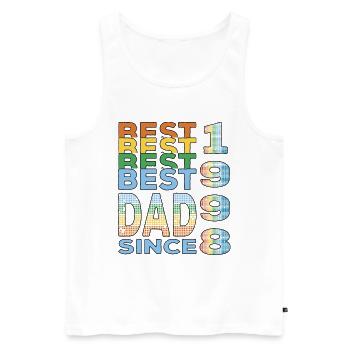 Bester Papa der Welt seit 1998 Vatertag - Männer Premium Bio Tank Top - Weiß - Vorne - Michal (187cm)