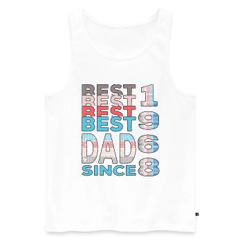 Bester Papa der Welt seit 1968 Vatertag Geburtstag - Männer Premium Bio Tank Top - Weiß - Vorne - Michal (187cm)