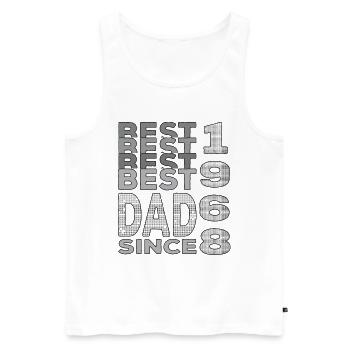 Bester Papa der Welt seit 1968 Vatertag Geburtstag - Männer Premium Bio Tank Top - Weiß - Vorne - Michal (187cm)