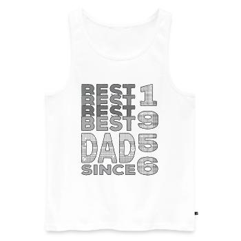 Bester Papa der Welt seit 1956 Vatertag Geburtstag - Männer Premium Bio Tank Top - Weiß - Vorne - Michal (187cm)