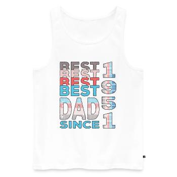 Bester Papa der Welt seit 1951 Vatertag - Männer Premium Bio Tank Top - Weiß - Vorne - Michal (187cm)