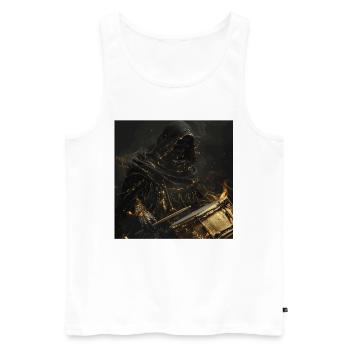 Schlagzeug - Männer Premium Bio Tank Top - Weiß - Vorne - Michal (187cm)