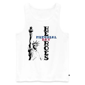 Memorial Day heroes - Men's Premium Organic Tank Top - white - Front - Michal (187cm)