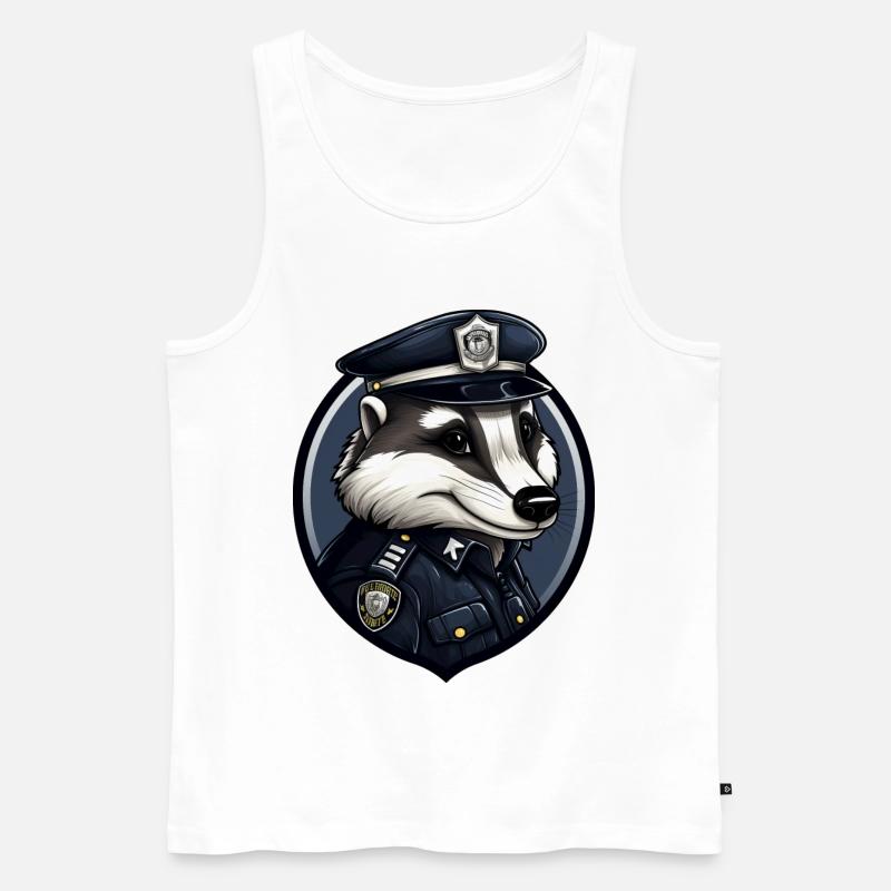 Dachs Polizei - Männer Premium Bio Tank Top - Weiß