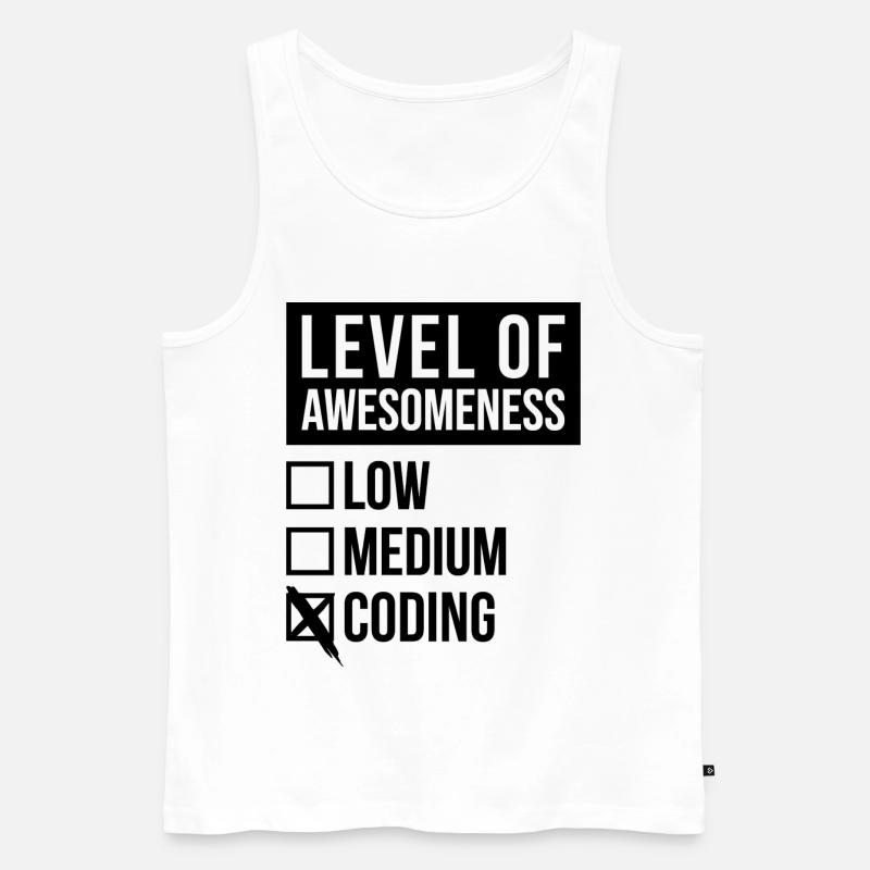 Codierung - Männer Premium Bio Tank Top - Weiß