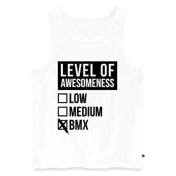 BMX BMX BMX - Débardeur bio Premium Homme - blanc - Devant - AI Model Male 178 light (178cm)