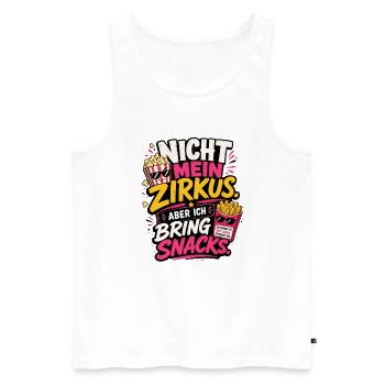 Nicht mein Zirkus - Männer Premium Bio Tank Top - Weiß - Vorne - Michal (187cm)