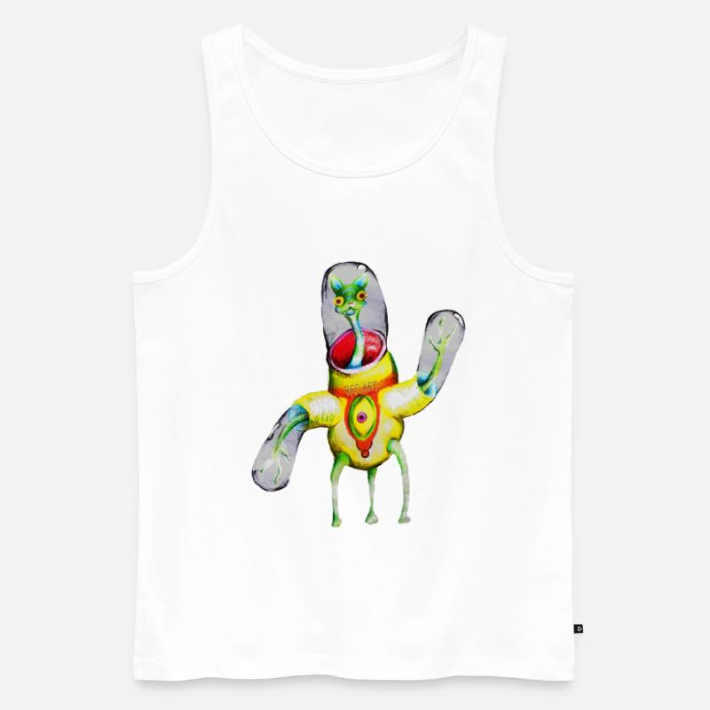 Jumpee - Männer Premium Bio Tank Top - Weiß