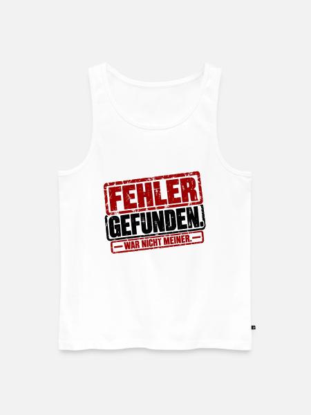Fehler gefunden. War nicht meiner - Männer Premium Bio Tank Top - Weiß