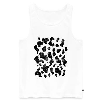 Kuhflecken - Männer Premium Bio Tank Top - Weiß - Vorne - AI Model Male 178 light (178cm)