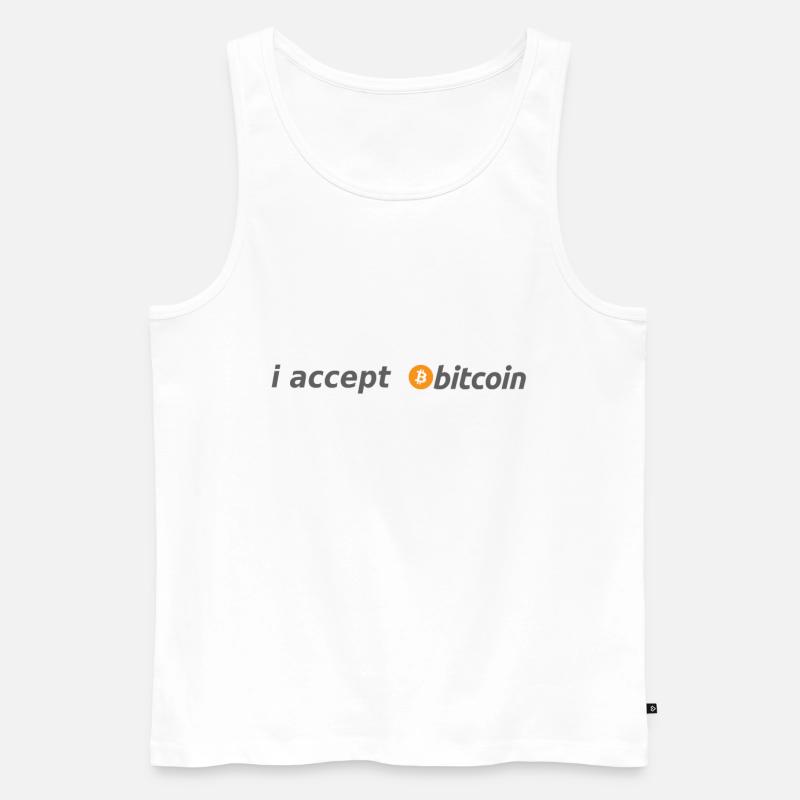 Bitcoin - Männer Premium Bio Tank Top - Weiß