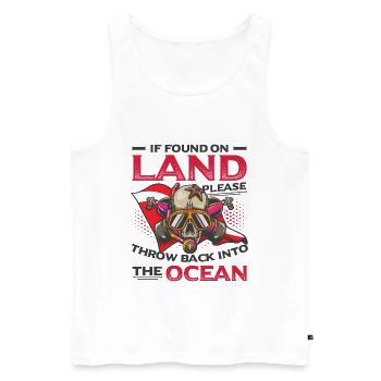 Throw Bach Into The Ocean Scuba Diving Divers - Men's Premium Organic Tank Top - white - Front - Michal (187cm)