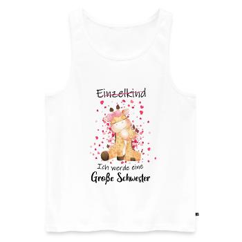 Einzelkind Tochter Ich Werde Große Schwester 2022 - Männer Premium Bio Tank Top - Weiß - Vorne - Michal (187cm)