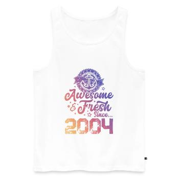 2004 awesome fresh - Männer Premium Bio Tank Top - Weiß - Vorne - Michal (187cm)
