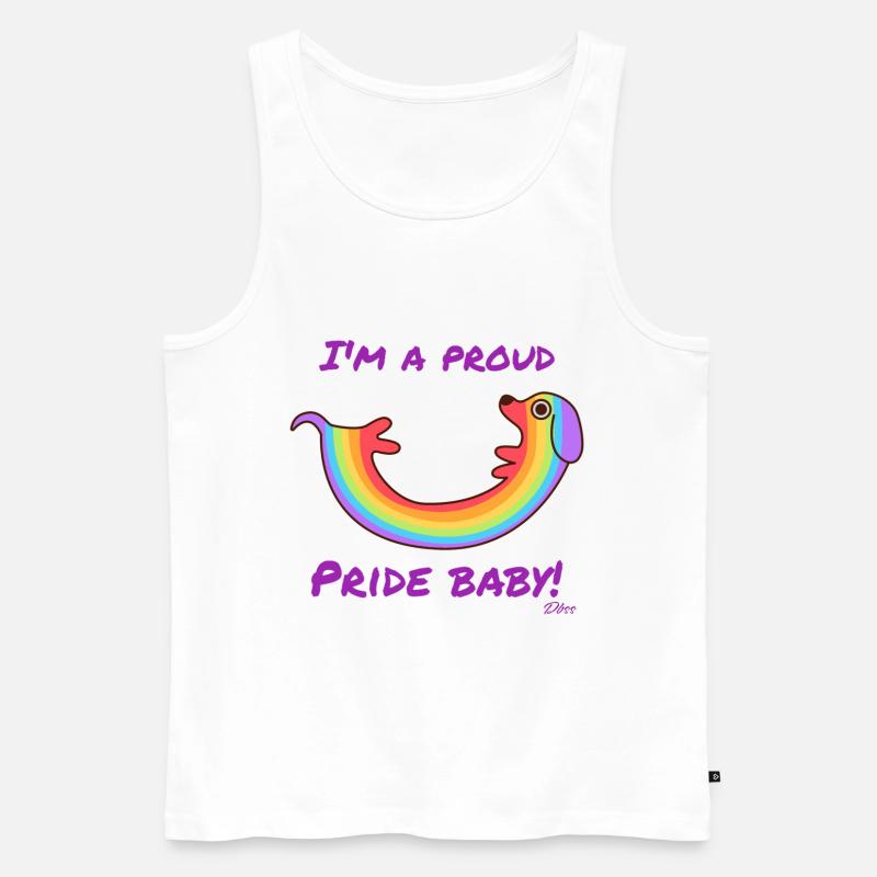 Stolzer Stolz männlich - Männer Premium Bio Tank Top - Weiß
