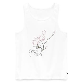 Aus dem Chaos entsteht der Lotus - Männer Premium Bio Tank Top - Weiß - Vorne - AI Model Male 178 light (178cm)
