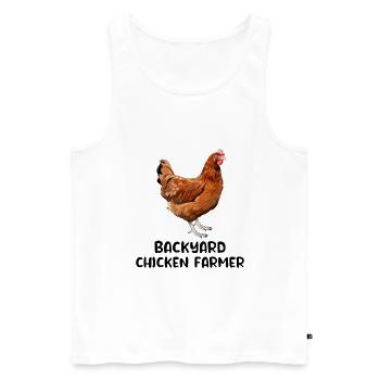 Hinterhof Hühner Farmer Tierhaltung Farm Lustig - Männer Premium Bio Tank Top - Weiß - Vorne - AI Model Male 178 light (178cm)