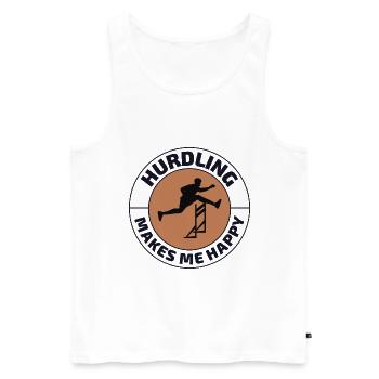 Hurdles Hurdling Hurdler Running Runner Athletes - Men's Premium Organic Tank Top - white - Front - AI Model Male 178 light (178cm)