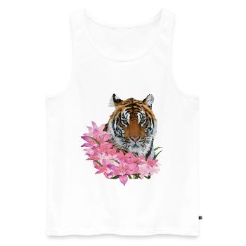 Bengal tiger - Men's Premium Organic Tank Top - white - Front - AI Model Male 178 light (178cm)