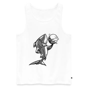 2020 11 30 Hai mit - Männer Premium Bio Tank Top - Weiß - Vorne - Michal (187cm)