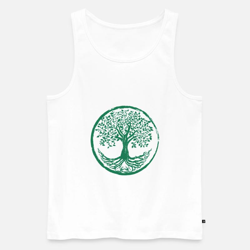 Der Baum des Lebens - Männer Premium Bio Tank Top - Weiß