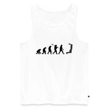 Évolution du basketball - Débardeur bio Premium Homme - blanc - Devant - Michal (187cm)