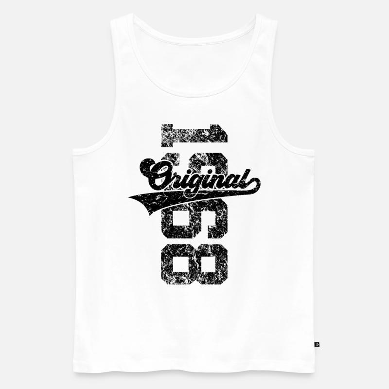 58. GEBURTSTAG ORIGINAL 1968 - Männer Premium Bio Tank Top - Weiß