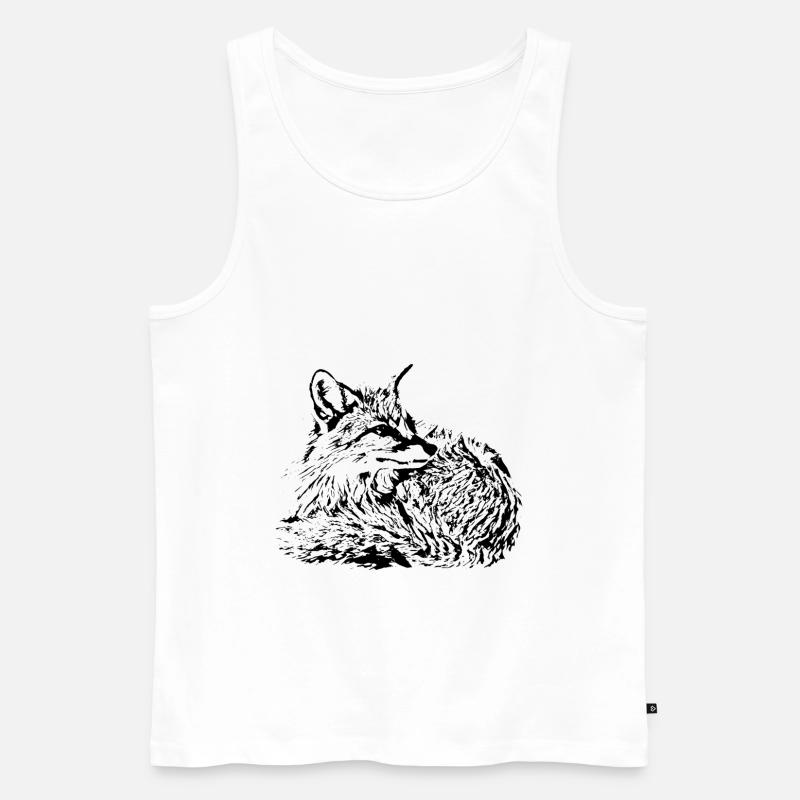 Fuchs - Männer Premium Bio Tank Top - Weiß