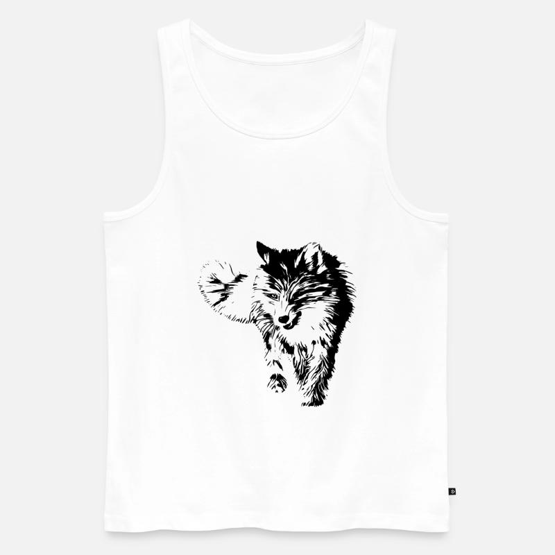 Fuchs - Männer Premium Bio Tank Top - Weiß