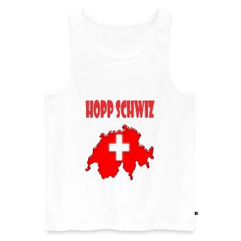 Schweiz Design - Männer Premium Bio Tank Top - Weiß - Vorne - AI Model Male 178 light (178cm)