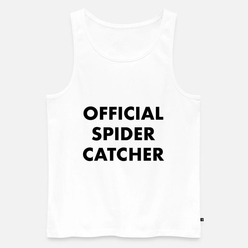 Offizieller Spinnenfänger - Männer Premium Bio Tank Top - Weiß