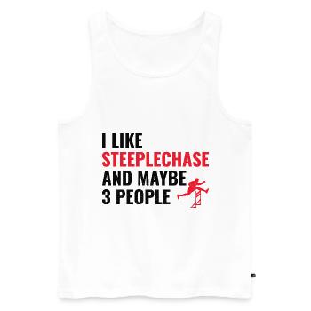 Steeplechase Race Steeplechaser Athlétisme - Débardeur bio Premium Homme - blanc - Devant - Michal (187cm)