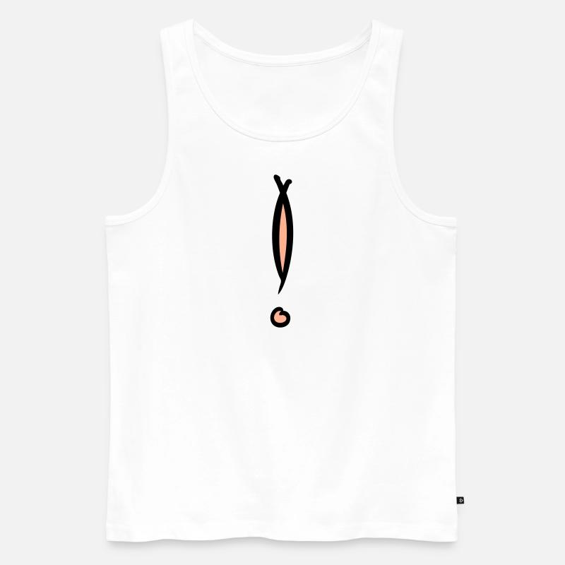 Dekoratives Ausrufezeichen. Handgezeichnet. - Männer Premium Bio Tank Top - Weiß