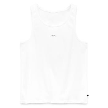 PAPA - Männer Premium Bio Tank Top - Weiß - Vorne - Michal (187cm)