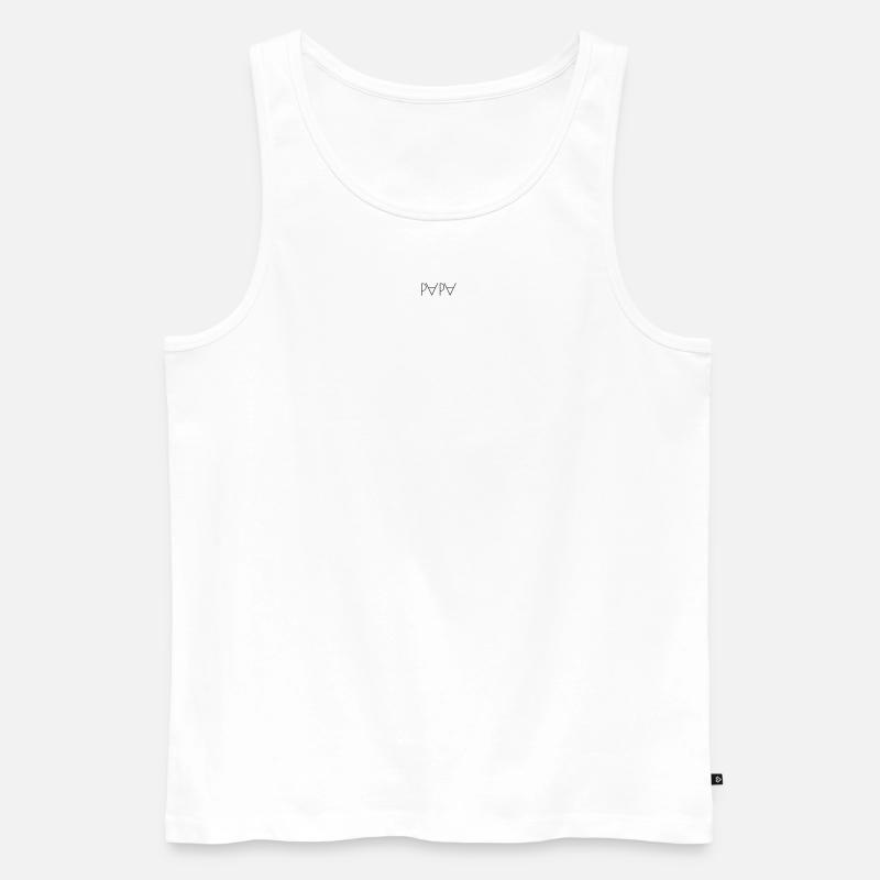 PAPA - Männer Premium Bio Tank Top - Weiß