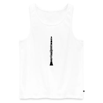 Klarinette Klarinettist Musikinstrument - Männer Premium Bio Tank Top - Weiß - Vorne - Michal (187cm)